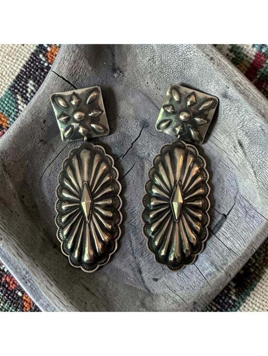 Jewelry - Double Concho Earrings-Rita Lee